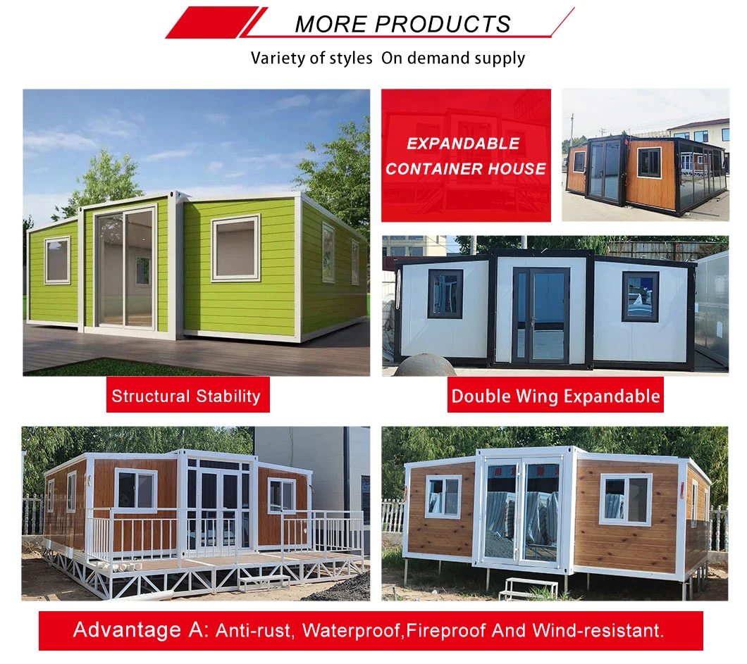 Prefab Foldable Houses 5 Bedrooms Luxury Prefabricated Folding Expandable Container Mobile Homes for Sale